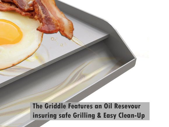 Sunstone 10 Inch Stainless Steel Griddle with Oil Reservoir