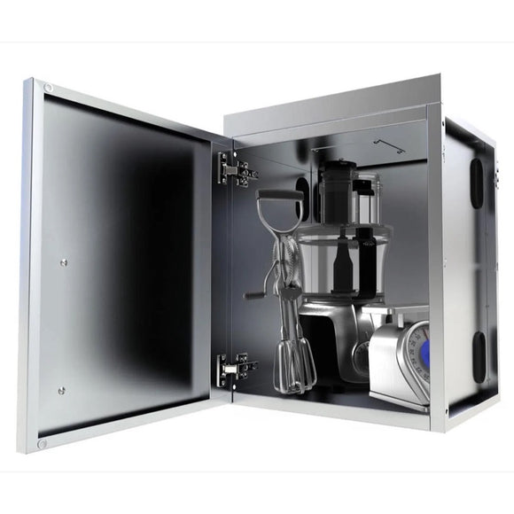 Sunstone Grills 18-Inch Stainless Steel Upper Wall Cabinet – Left Hinge