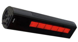 Liquid Propane BLACK SUNSTAR Package: Two-Stage 50,000 TO 34,000 BTU Infrared Heater with a 3-way position switch, heat sheild, and fixed mounting kit for horizontal 0° installations. For 9' to 12' mounting height