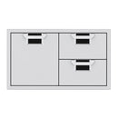 Aspire by Hestan 36 Inch Double Drawer and Storage Door Combo