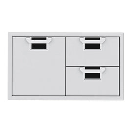 Aspire by Hestan 36 Inch Double Drawer and Storage Door Combo