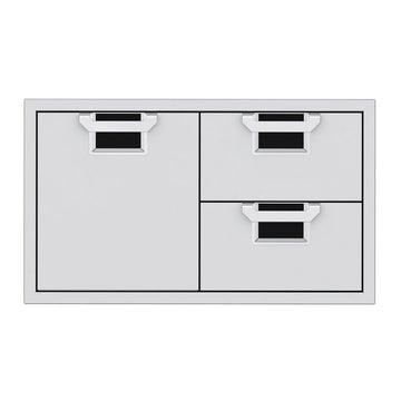 Aspire by Hestan 36 Inch Double Drawer and Storage Door Combo