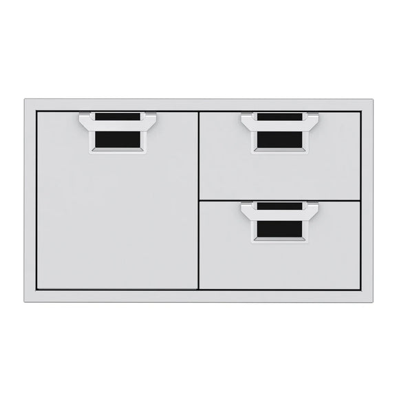 Aspire by Hestan 36 Inch Double Drawer and Storage Door Combo