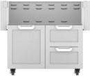 Hestan 36 Inch Double Drawer and Door Cart