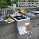 Sunstone Cocktail Tender Beer Draft Drip Tray – Includes Bottle Opener & Drip Pan