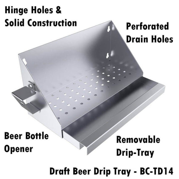 Sunstone Cocktail Tender Beer Draft Drip Tray – Includes Bottle Opener & Drip Pan
