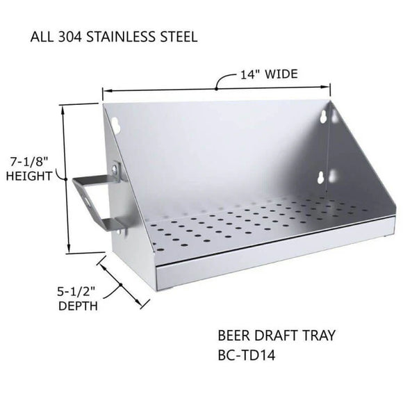 Sunstone Cocktail Tender Beer Draft Drip Tray – Includes Bottle Opener & Drip Pan