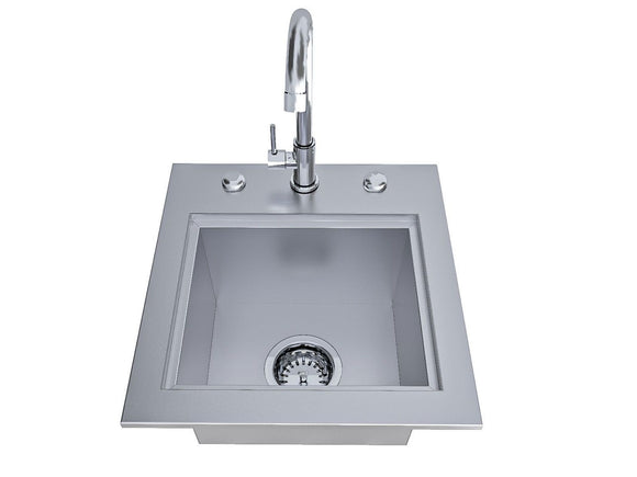 Sunstone Texan 15-Inch Outdoor Bar Sink with Faucet