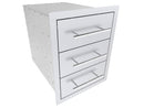 Sunstone Texan 16-Inch Triple Drawers | Outdoor Kitchen Storage