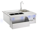 TrueFlame 30 Inch Beverage & Prep Station with LED Lights
