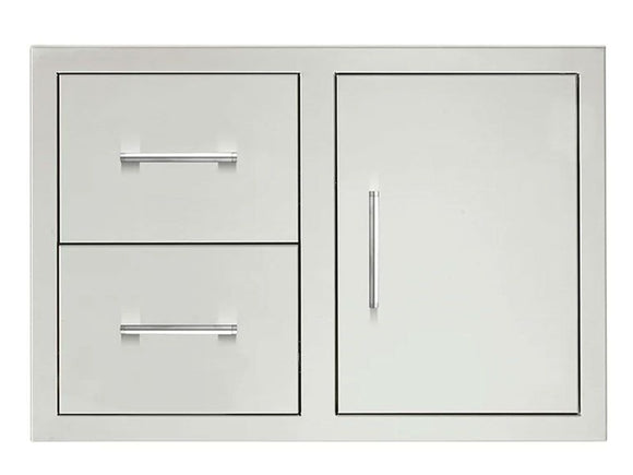 TrueFlame 33 Inch 2-Drawer & Access Door Combo Masonry Frame Return