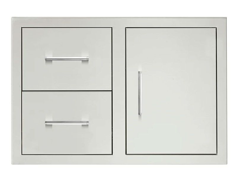 TrueFlame 33 Inch 2-Drawer & Access Door Combo Masonry Frame Return