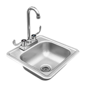 TrueFlame 15x15 Inch Drop-in Sink