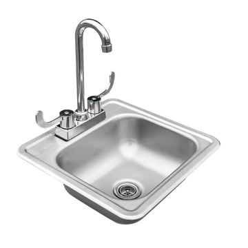 TrueFlame 15x15 Inch Drop-in Sink