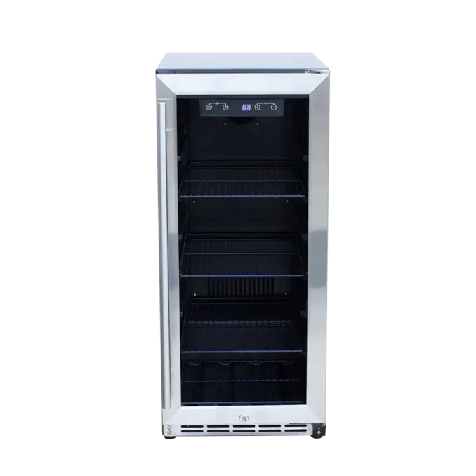 TrueFlame 15" Outdoor Rated Fridge w/Glass Door