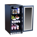TrueFlame 15 Inch Outdoor Refrigerator with Solid Door and Lock-3