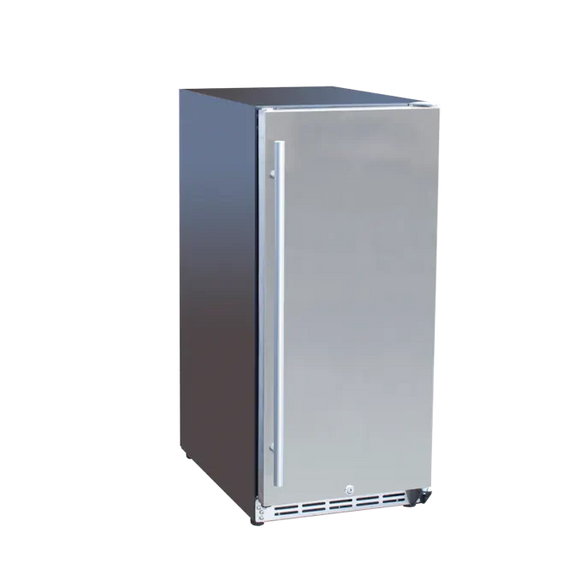 TrueFlame 15 Inch Outdoor Refrigerator with Solid Door and Lock