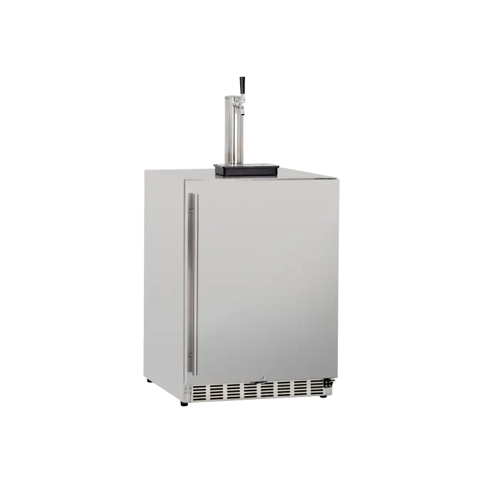 TrueFlame 24 Inch Outdoor Kegerator with Solid Door and Lock