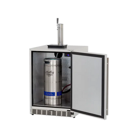 TrueFlame 24 Inch Outdoor Kegerator with Solid Door and Lock