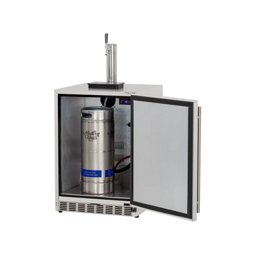 TrueFlame 24 Inch Outdoor Kegerator with Solid Door and Lock