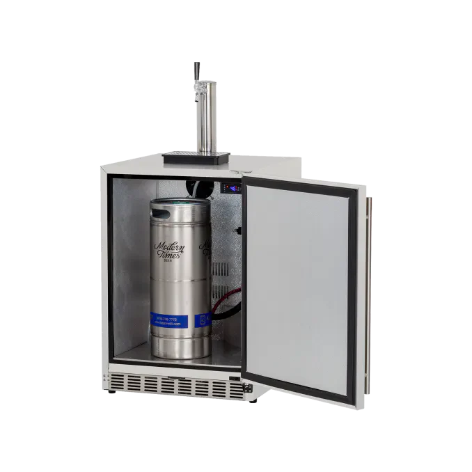 TrueFlame 24 Inch Outdoor Kegerator with Solid Door and Lock