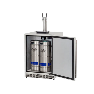 TrueFlame 24 Inch Outdoor Kegerator with Solid Door and Lock