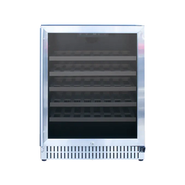 TrueFlame 24 Inch Outdoor Wine Cooler with Glass Door and Lock