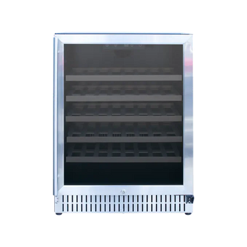 TrueFlame 24 Inch Outdoor Wine Cooler with Glass Door and Lock