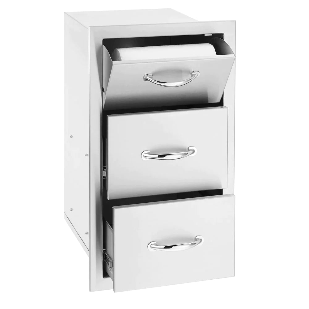 TrueFlame 17" Vertical 2-Drawer & Paper Towel Holder Combo