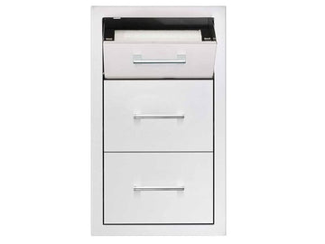 TrueFlame 17 Inch Vertical 2-Drawer & Paper Towel Holder Combo Masonry