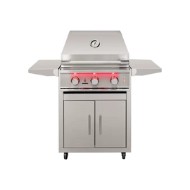 TrueFlame 25 Inch 3 Burner Gas Grill with Cart