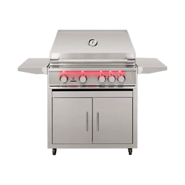 TrueFlame 32 Inch 4 Burner Gas Grill with Cart
