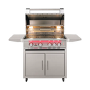 TrueFlame 32 Inch 4 Burner Gas Grill with Cart