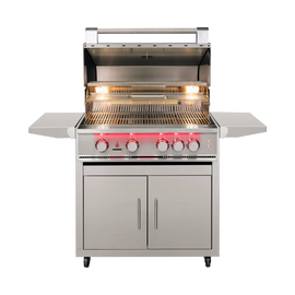 TrueFlame 32 Inch 4 Burner Gas Grill with Cart