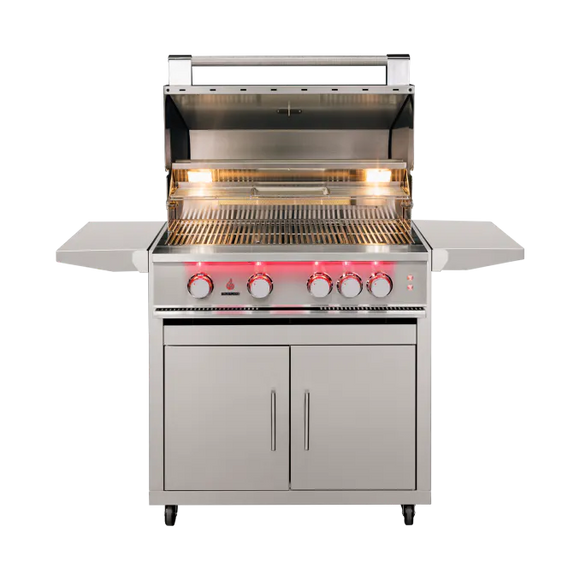 TrueFlame 32 Inch 4 Burner Gas Grill with Cart