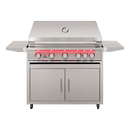 TrueFlame 40 Inch 5 Burner Gas Grill with Cart