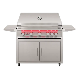TrueFlame 40 Inch 5 Burner Gas Grill with Cart