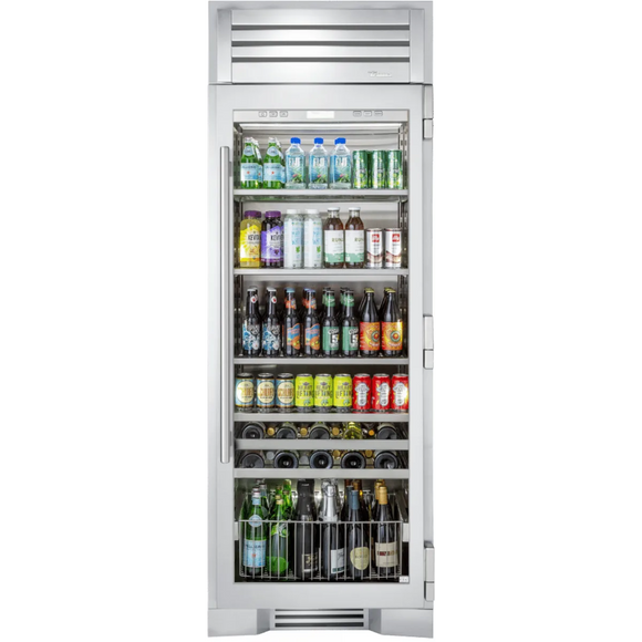 True 30 Inch Indoor Refrigerator with Glass Door