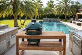 Big Green Egg Table - Solid Acacia Hardwood - 0