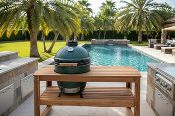 Big Green Egg Table - Solid Acacia Hardwood - 0