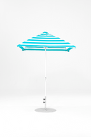 454FMC-SQ-011 Turquoise Stripe-Alpine White