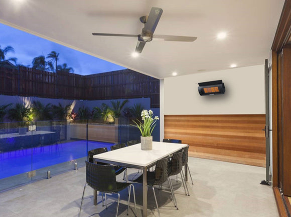 Heatstrip wall mounted natural gas heater for outdoor and alfresco areas