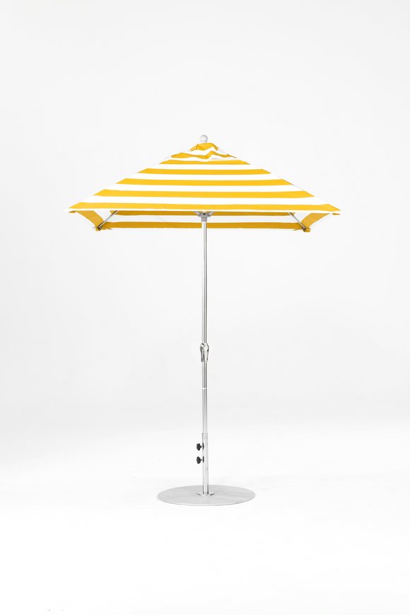 454FMC-SQ-055 Yellow Stripe-Brushed Silver