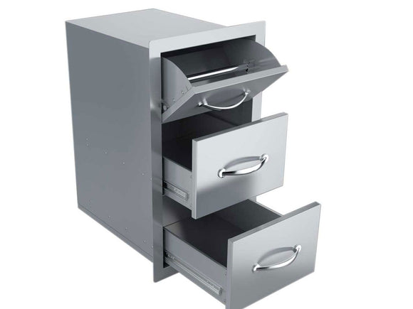 Sunstone Signature 17-Inch Paper Towel Drawer Combo with Beveled Frame