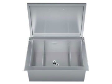  Sunstone 28-Inch Stainless Steel Insulated Large Drop-In Ice Chest