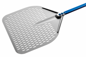 GI Metal Aluminum Rectangular Perforated Pizza Peel - 60 Inch Handle