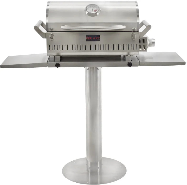 Blaze 17 inch Portable Grill with Pedestal and Optional Side Shelves