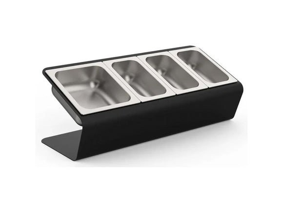 Alfa Forni Topping Station with 4 Trays and Lids – Pizza Prep Accessory