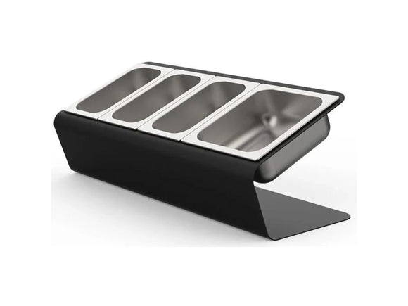 Alfa Forni Topping Station with 4 Trays and Lids – Pizza Prep Accessory