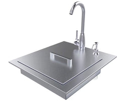 Sunstone Outdoor 20-Inch ADA Single Sink – Stainless Steel with Faucet & Cover